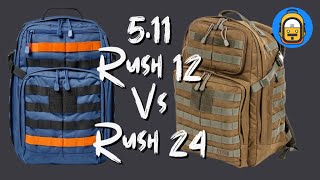 5.11 Tactical Rush 12 vs Rush 24 Backpack Comparison and Walkthrough