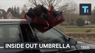 This umbrella opens inside out