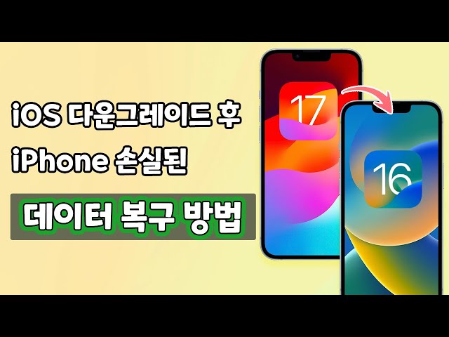 iOS 17 베타 베타 다운그레이드 후 iPhone 손실된 데이터 복구 방법