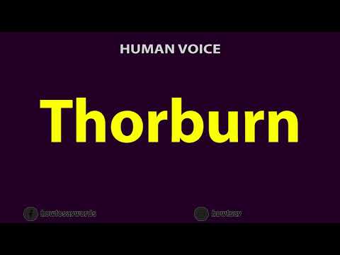 How To Pronounce Thorburn