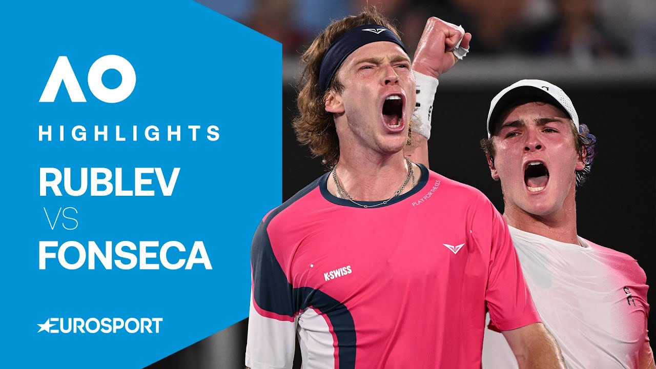 Andrey Rublev vs Joao Fonseca | Round One | Australian Open 2025 Extended Highlights 🇦🇺