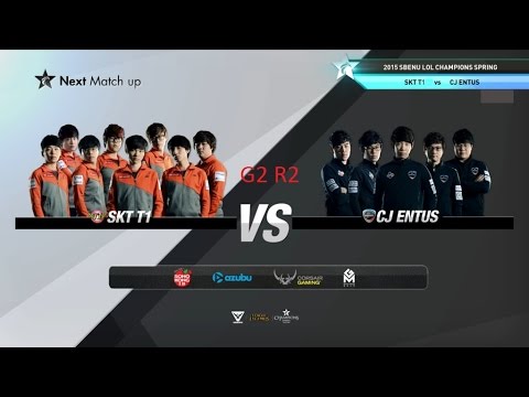 SK Telecom T1 vs CJ Entus | Game 2 Semi Playoffs Round 2 LCK Spring 2015 | SKT vs CJE G2 R2