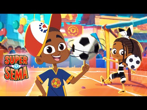 ROBOTS vs HUMANS ⚽ The Winning Penalty Goal | Super Sema | Cartoons for Kids
