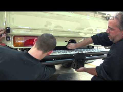 Fitting a rear bumper bar to a Toyota Land Cruiser 79 Pick-Up
