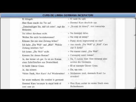 Curs de limba Germana incepatori (tema+dictionar) - Lectia 17