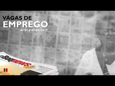 Vagas de Emprego de 01 a 07 de maio