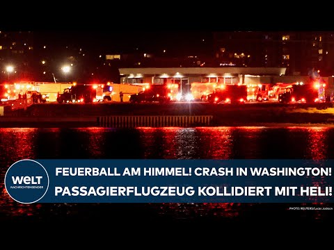 USA: Horror-Crash in Washington! Feuerball! Passagierflugzeug kollidiert mit Militär-Helikopter!
