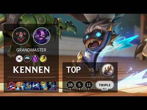 Kennen Top vs Kayle - KR Grandmaster Patch 10.24