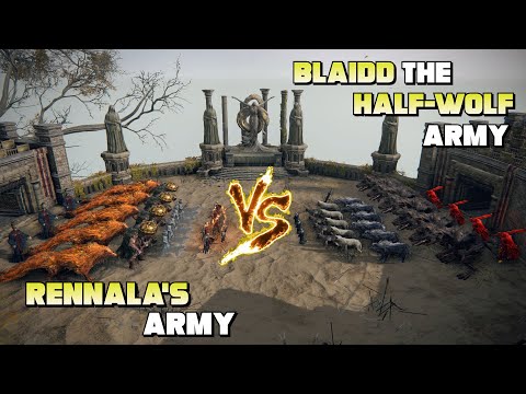 Blaidd The Half Wolf Army VS Rennala's Army - Battle Between Wolves And Magic - Elden Ring Civil War
