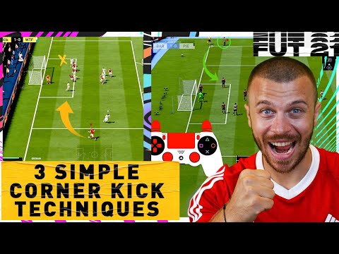 FIFA 21 CORNER KICK TUTORIAL - 3 SIMPLE & EFFECTIVE TECHNIQUES TO SCORE EASY GOALS FROM CORNER KICKS