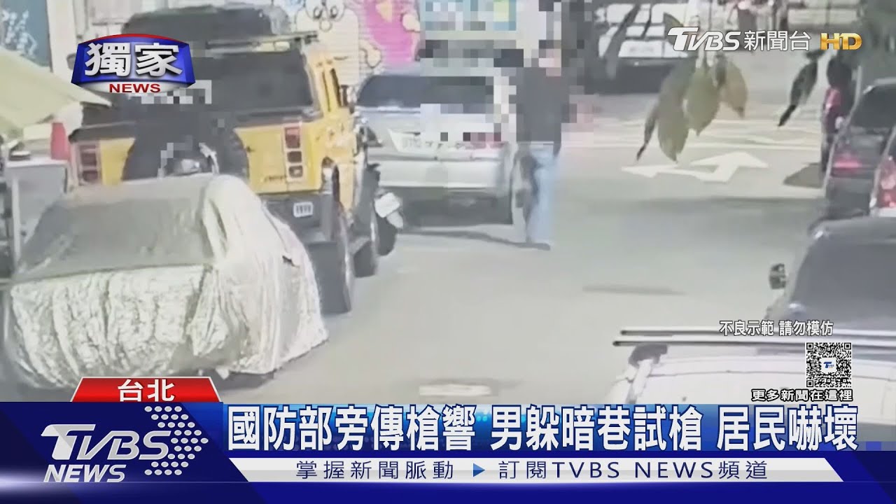 獨/國防部對面傳槍響!男持槍射樹「試槍打小鳥」 荒謬理由曝光