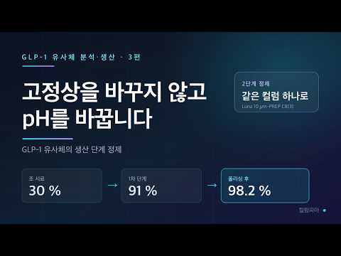고정상을 바꾸지 않고 pH를 바꿉니다 — GLP-1 유사체의 생산 정제