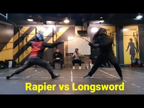 one hand held sword rapier fight against a two-hand sword, longsword ? 한손검 레이피어가 양손검 롱소드와 스파링해볼만 한가?