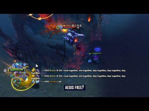 OG GIVES AWAY AEGIS TO UNDYING - UND vs OG - TI10