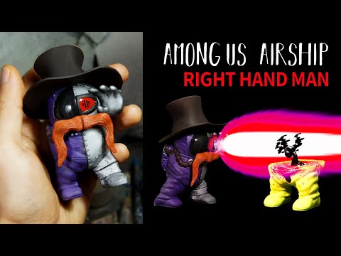 Making Real Among us Airship map Impostor Kill Sculpture Timelapse - Right hand man Henry stickmin