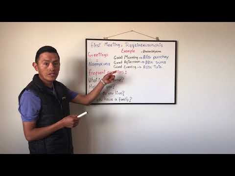 How to say  greetings in Quechua