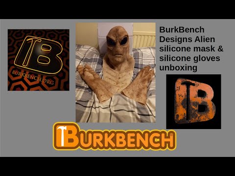 BurkBench Designs Alien silicone mask and silicone gloves unboxing 👽👽👽
