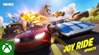 Xbox Get Behind the Wheel In The Joy Ride Update | Fortnite anuncio