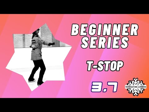 How to do a T Stop on Ice | Beginner Learn to Ice Skate Series thumbnail