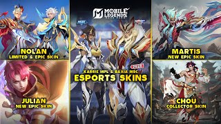 Download lagu NEW MPL SKIN & MSC SKIN, MARTIS EPIC, NOLAN 2 NEW SKIN, CHOU COLLECTOR - Mobile Legends: Bang Bang mp3