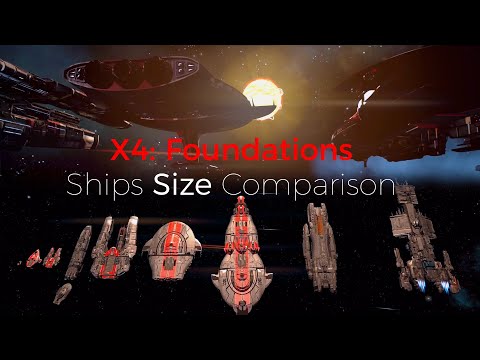 X4: Foundations 2.0 - Ships Size Comparison (with mod battleship included)