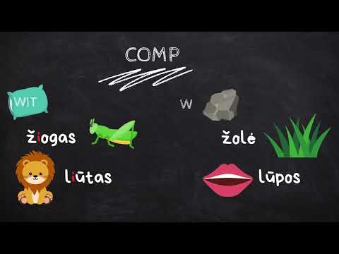 The softening mark in Lithuanian - Minkštumo ženklas