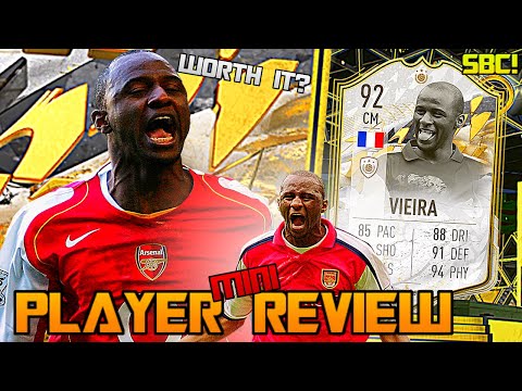 FIFA 22 92 ICON MOMENTS PATRICK VIEIRA PLAYER REVIEW! MINI-REVIEW SERIES! FIFA 22 ULTIMATE TEAM