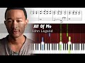 How To Play Piano Part Of All Of Me By John Legend