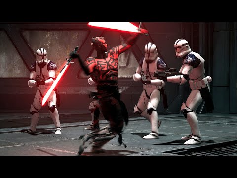 Darth Maul vs Clone Troopers - STAR WARS JEDI FALLEN ORDER