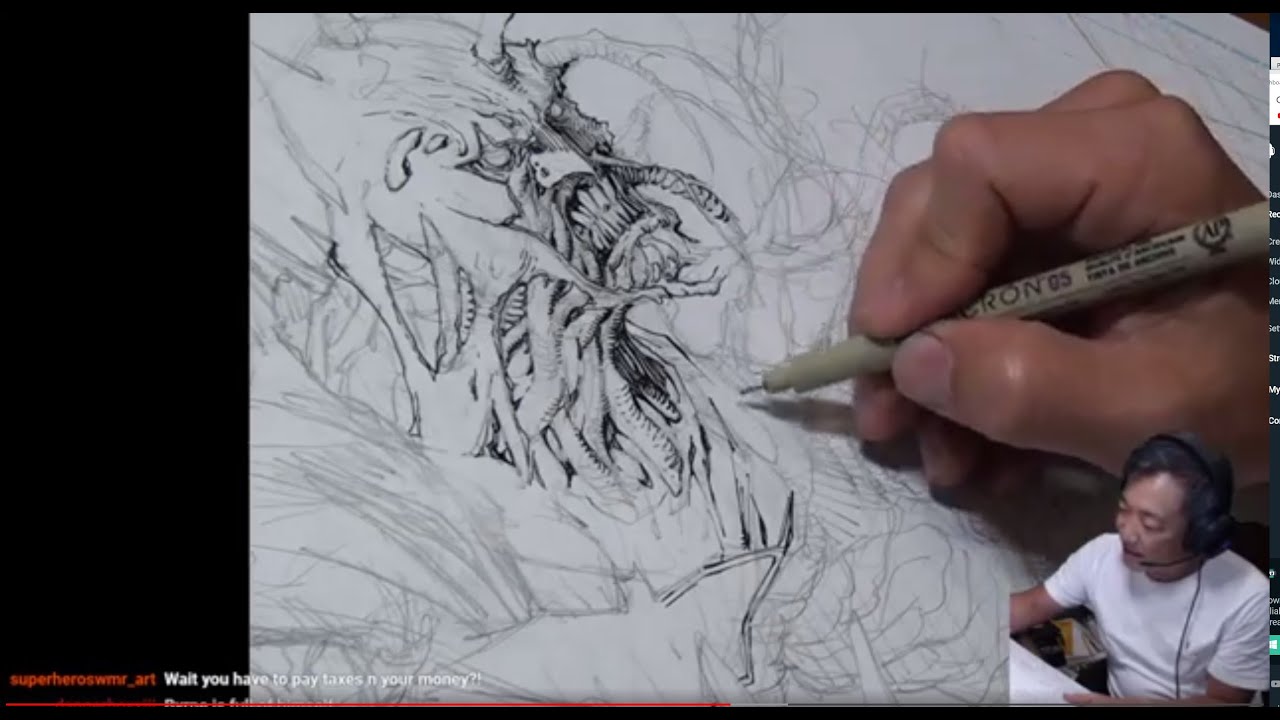 Batman Damned cover #3 Pencils and Inks by Jim Lee