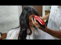Women Headshave At Barbershop Long To Headshave