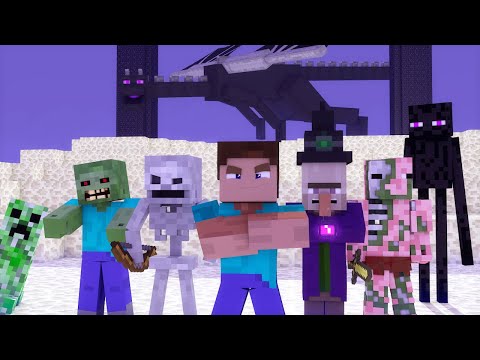 Mobs vs EnderDragon (Minecraft Short Film)