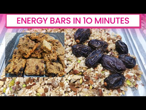 Energy Protein Bars In 10 Minutes | Healthy & Tasty | Mix Nuts & Dates Tasty Winter Snack Recipe |