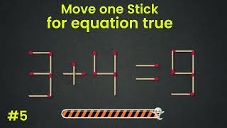 Move 1 stick to make Right Equation with answer #puzzle