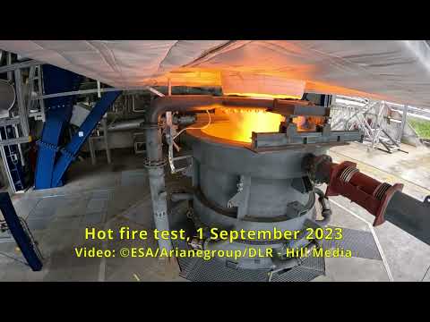 Ariane 6 upper stage hot fire test