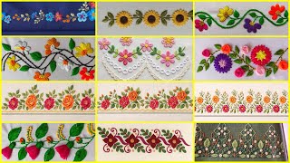 2026 Hemline embroidery border / floral borderline embroidery for tablecloth/ bedsheets/ sleeves