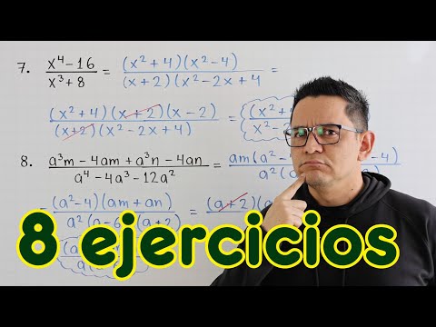Simplifying algebraic fractions | 8 exercises