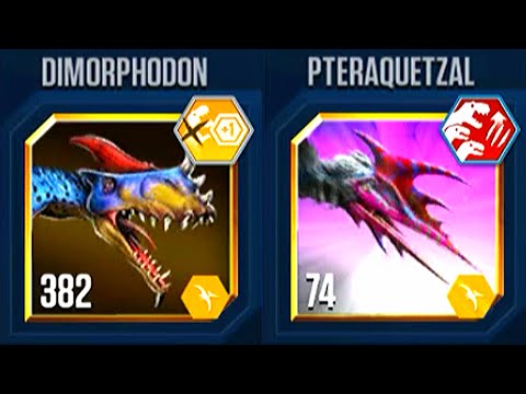 ALL PTEROSAURS LEVEL 40 MODS BATTLE WITH DILOPHOSAURUS GEN 2 TOURNAMENT | JURASSIC WORLD THE GAME