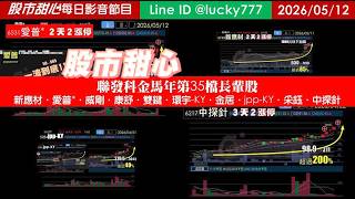 0512【甜心盤後節目】聯發科連三拉三榮登金馬年第35檔長輩股－新應材．愛普*．威剛．康舒．雙鍵．環宇-KY．金居．jpp-KY．采鈺．中探針