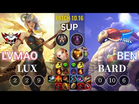 JDG LvMao Lux vs AF Ben Bard Sup - KR Patch 10.16