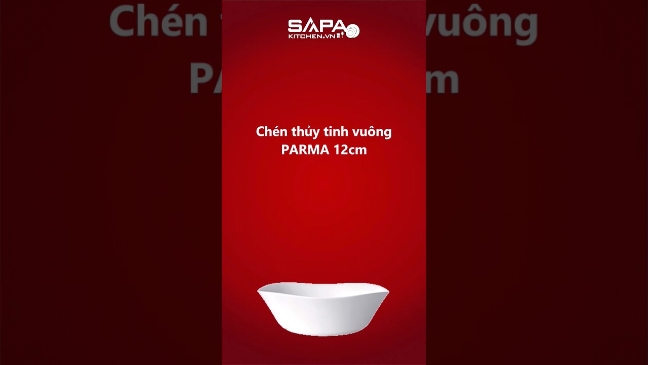 Chén thủy tinh vuông Parma 12 cm