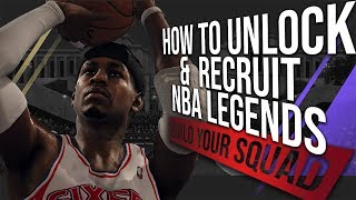 NBA LIVE 19 How To UNLOCK & Recruit Legends, Superstars To Your Squad! (Pro AM World Tour Gameplay)