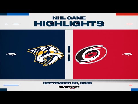 NHL Preseason Highlights | Predators vs. Hurricanes - September 28, 2025