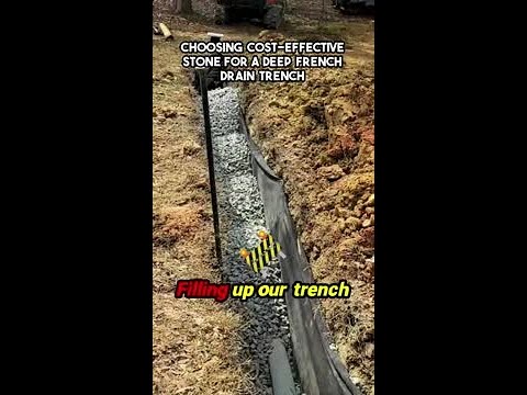 Use clean crushed stone for huge French drains!