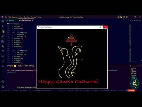 Happy Ganesh Chaturthi Using Python Turtle Code Python Programming Hub