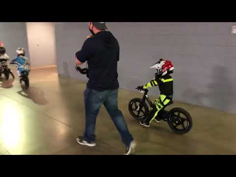 Supercross behind the scenes Stacyc hole shot challenge
