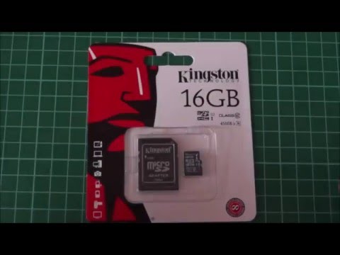Kingston 16GB MicroSDHC Card Class 10 UHS-I Unboxing and Tests