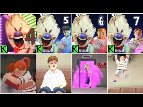 Ice Scream 4,5,6,7 Mirror World + Reverse End