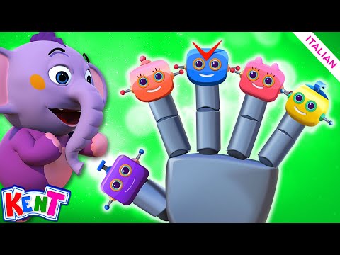 🤖 Famiglia Di Dita Robot | Robot Finger Family | Canzoni Per Bambini | Kent elefante