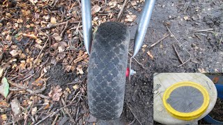 How to change a wheelbarrow wheel from a pneumatic to a solid wheel